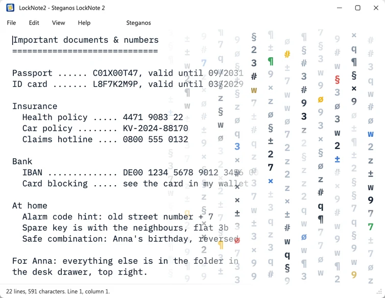 Steganos LockNote 2 — ασφαλής κρυπτογράφηση